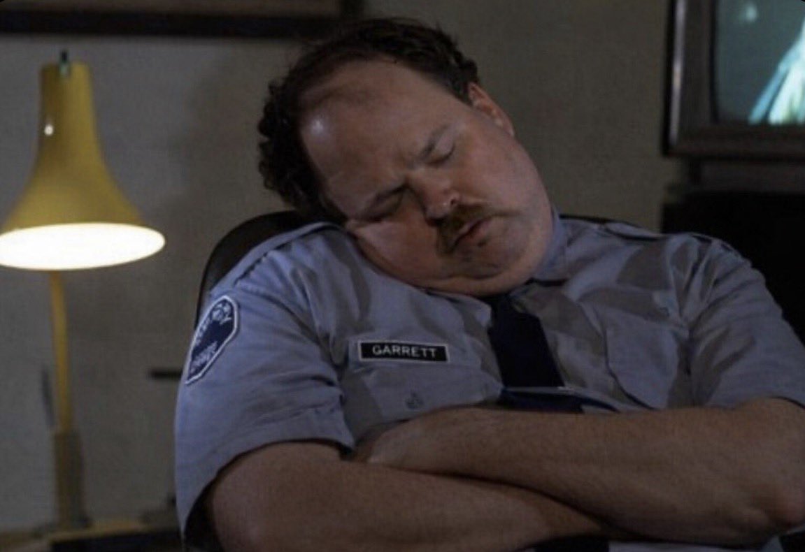 HMHSecurity's tweet photo. I have to work tonight and I’m real tired. I ate a bucket of KFC chicken before work. I hope no one break into the hospital tonight https://t.co/guC2TqDWc3