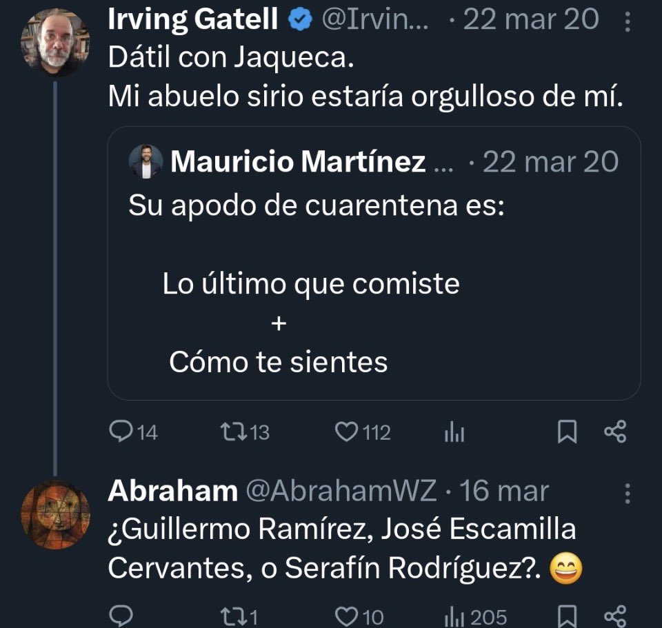 DosRunas's tweet photo. Hoy bajo del pentagrama para señalar esta farsa grotesca.
Irving Gatell, veracruzano católico de pura cepa, lleva años larpeando ser judío descendiente de sobrevivientes mientras justifica el genocidio en Gaza.
Qué patético deseo de pertenencia: abrazar una identidad que ni lo reconoce ni lo quiere. Su abuelo sirio estaría “orgulloso”… y su verdadero apellido lo delata como Ramírez.
En el teatro del absurdo, siempre hay lugar para quien necesita tanto ser visto que termina haciéndose invisible a sí mismo.
Felicidades, Irving. Si el Holocausto fuera casting, te darían el papel de extra.
Gaza sangra mientras tú sigues disfrazado. Qué vacío tan ruidoso.
#GatellExhibido #FarsaIdentitaria