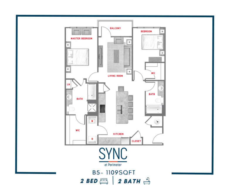 SYNCatPerimeter's tweet photo. 1,109 sq ft of spacious, modern living ✨
Our B6 two bedroom, two bath layout offers the perfect balance of comfort and functionality, with plenty of room to live, host, and unwind. A layout designed to fit your lifestyle. #ApartmentLiving #SYNCatPerimeter #SYNCLiving... https://t.co/84EV5sKhbN