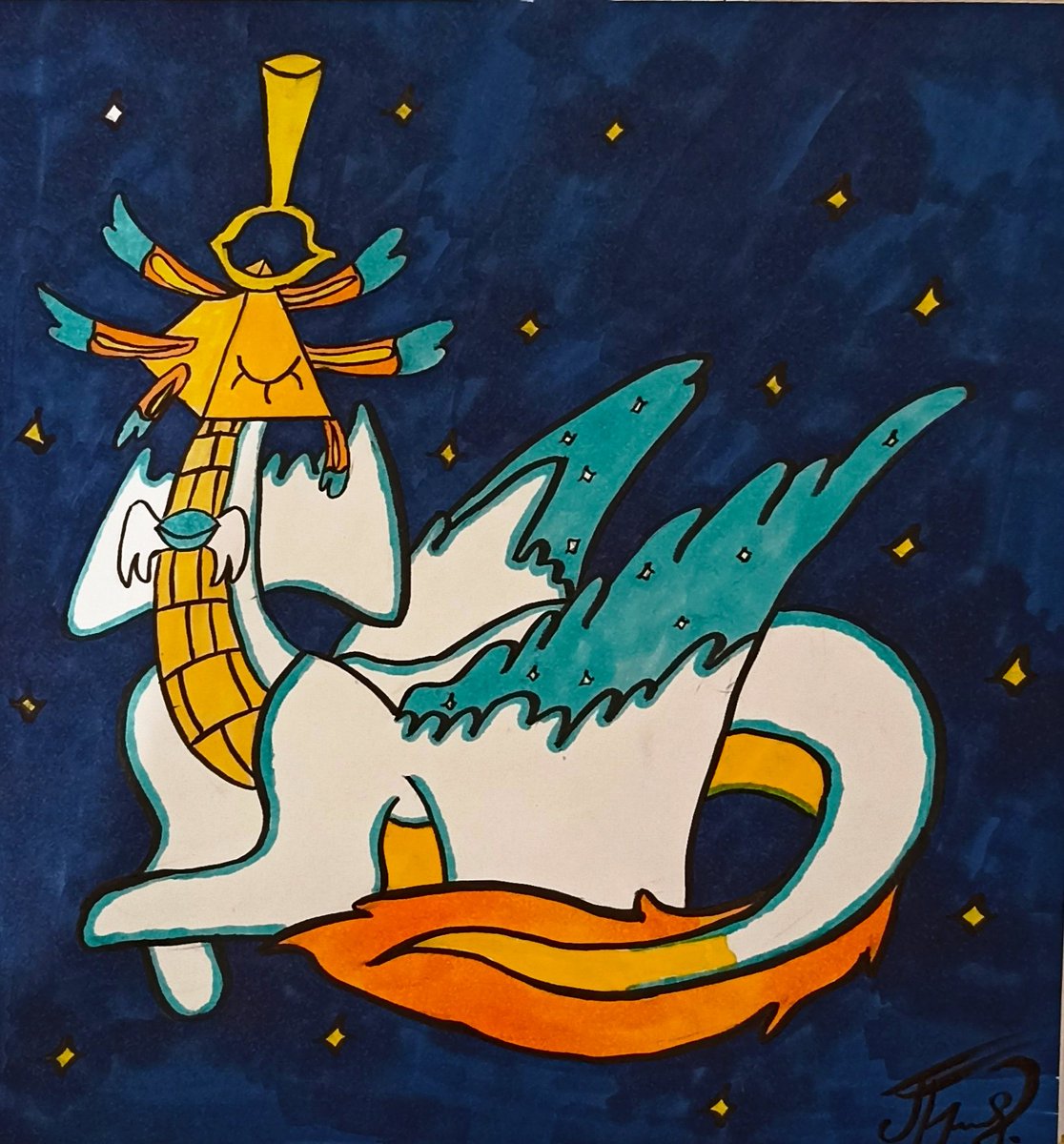 AnastasiaP618's tweet photo. Friends,have you ever found yourself liking bothBilland theAxolotlat the same time? Honestly,I'm soglad this alternate #StarFallsAu  universe exists!This Bill is simply divine,both literally and figuratively!I especially like him in his true form!🤗
#DeityBillCipher #GravityFalls https://t.co/cOehYDIWg9
