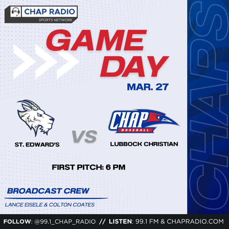 LCU_Chap_Radio's tweet photo. First baseball broadcast to kick off a weekend featuring 4 home baseball games, tune in as the Bat-Chaps look to bounce back against St.Edwards! @LCUedu https://t.co/4NAACay10D