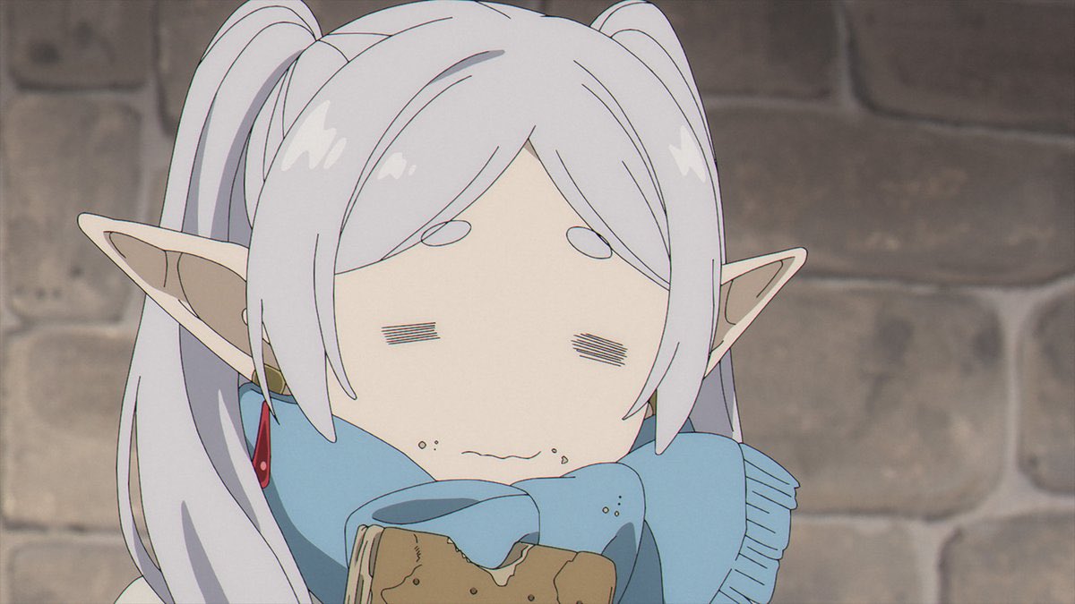 Hard munch on her " lunch " — .

❝Mmm . . . might need to restock somewhere soon.❞