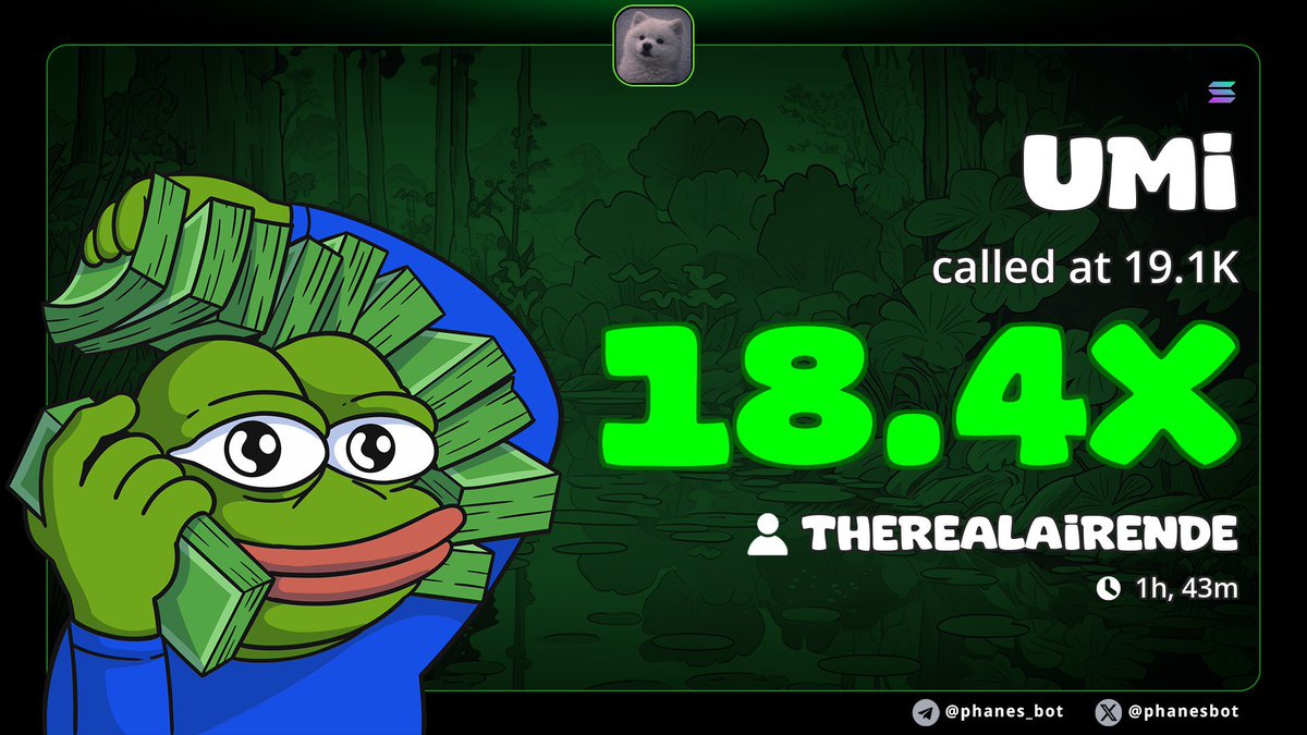 AirendeIsaac's tweet photo. $Umi did 18.4x 

Been a crazy night guys. 

WAGMI https://t.co/nzcYlPFbdI