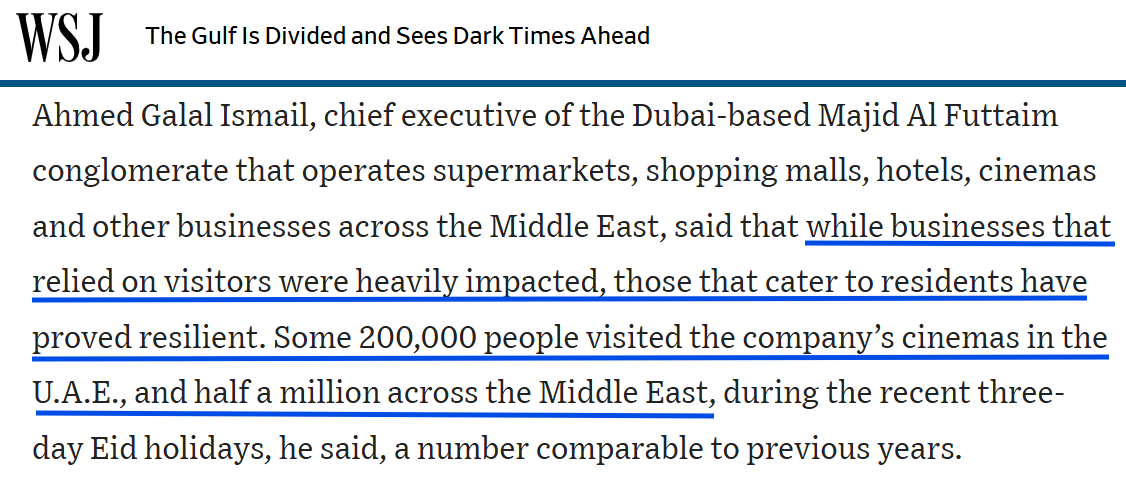 ACCC00007's tweet photo. @PhillipsRelic For Dubai, even in the midst of a neighboring war, cinema attendance is still thriving (I hear LIONSGATE has a pretty special biopic 🕺🪩coming out soon). https://t.co/NMOyoi9Zcj