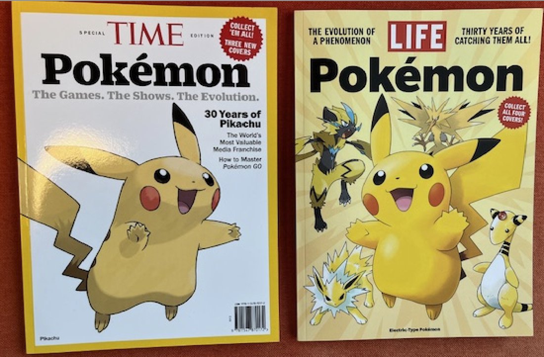 TIME誌、ポケモン特集。 表紙 ピカチュウ版。 ゲットだぜ ぜいえい