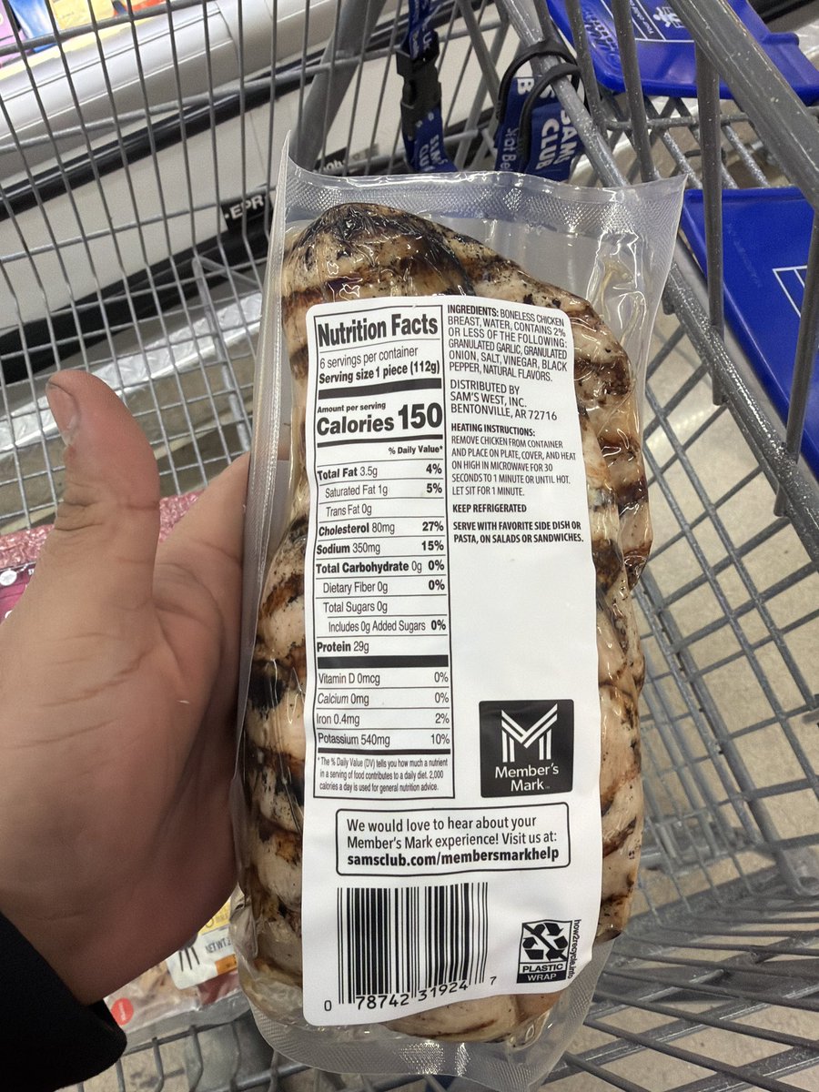 HeatLocks's tweet photo. @DeanTTraining Thoughts on these grilled chicken breasts from Sam’s Club? https://t.co/XmIdpXtlGu