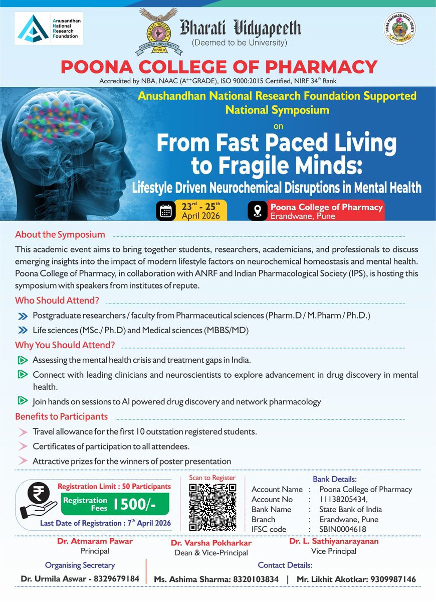 Poona College of Pharmacy Bharati Vidyapeeth Pune tweet media