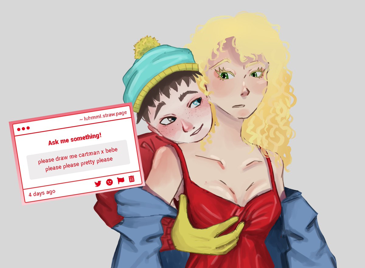 Luhmml's tweet photo. THIS is a rare ship, and omg this was so interesting to draw LMAO
#Southpark #cartman #ericcartman #bebestevens https://t.co/1X3ohhl5bP