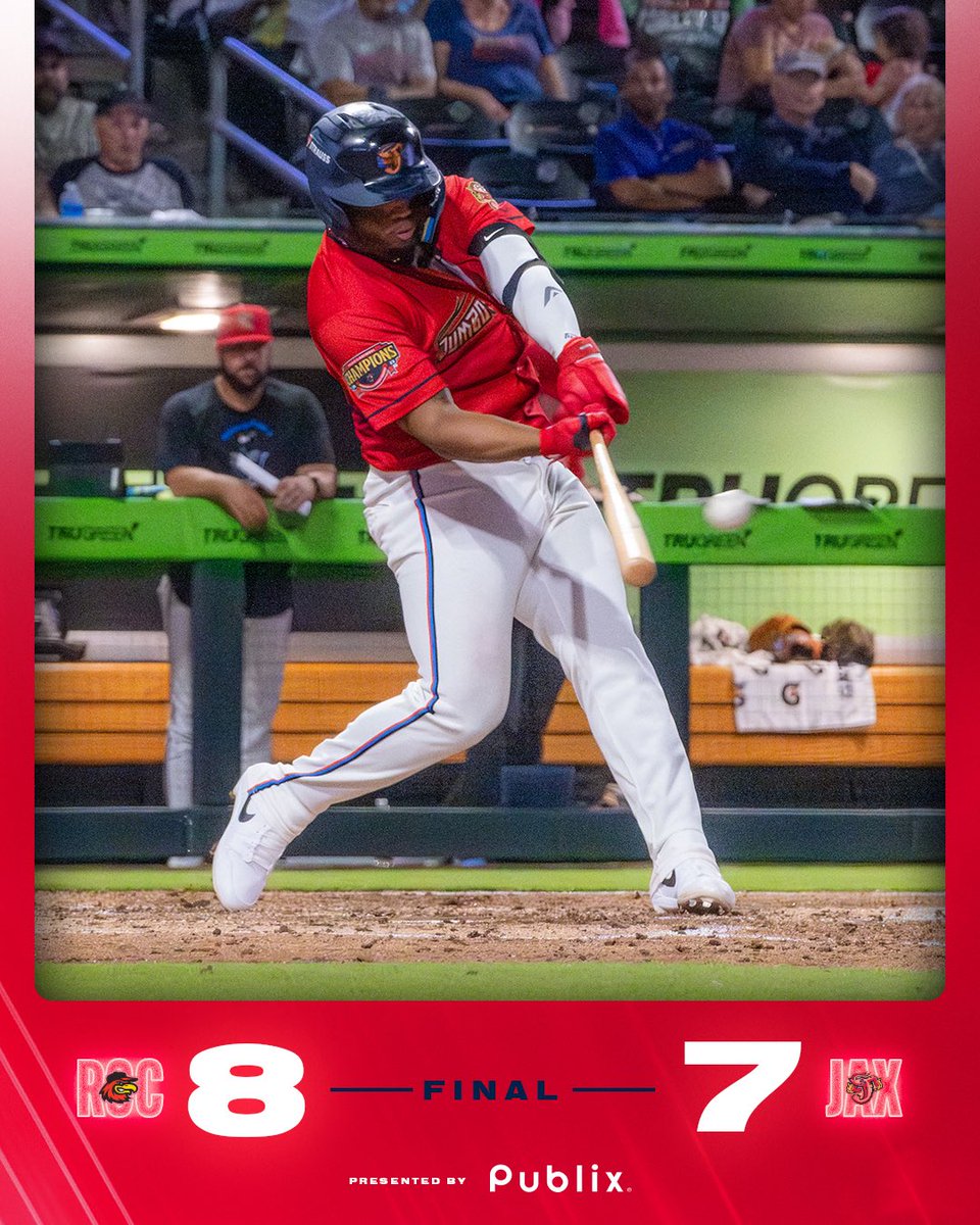 JaxShrimp's tweet photo. Tomorrow we respond. Come pack VyStar Ballpark and let’s take Game 2! 🦐🔥 #JumboShrimp #openingday https://t.co/9Cowi9fKse