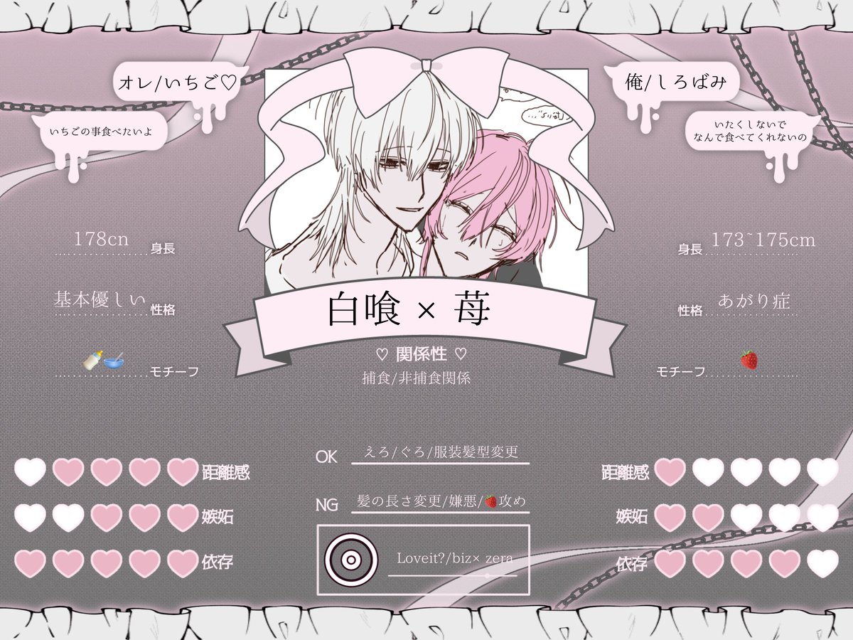 K__piu's tweet photo. @seven__077 07様はじめまして！不穏OK同性OK最高です……😭💗💗💗(不穏だいすき不穏カプです)
NGは画像内記載、それ以外は何でもしていただいて大丈夫です♡(流血欠損r15↑等々)
ご縁がございましたらよろしくお願いいたします𐔌ᐡ- ·̫ •ᐡ𐦯ฅ♡
https://t.co/49OLYteIMu https://t.co/3H8o7dmHz7