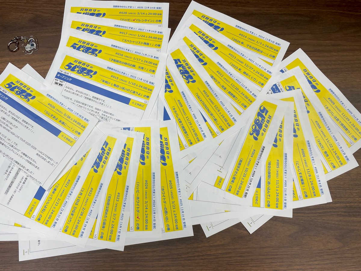 サブタイトル、晒しまーす（笑）

※画像に載っていないサブタイトルはこちら↓
第07回「あの企画が帰ってきた！？」の巻
第11回「コーナーいっぱいできるかな？」の巻
第18回「“やや南”ってなに？」の巻
第19回「時空の狭間からコンニチワ」の巻

#宮野真守らじすまっ　#宮野真守
<a href="/miyanomamoru_PR/">宮野真守公式</a>