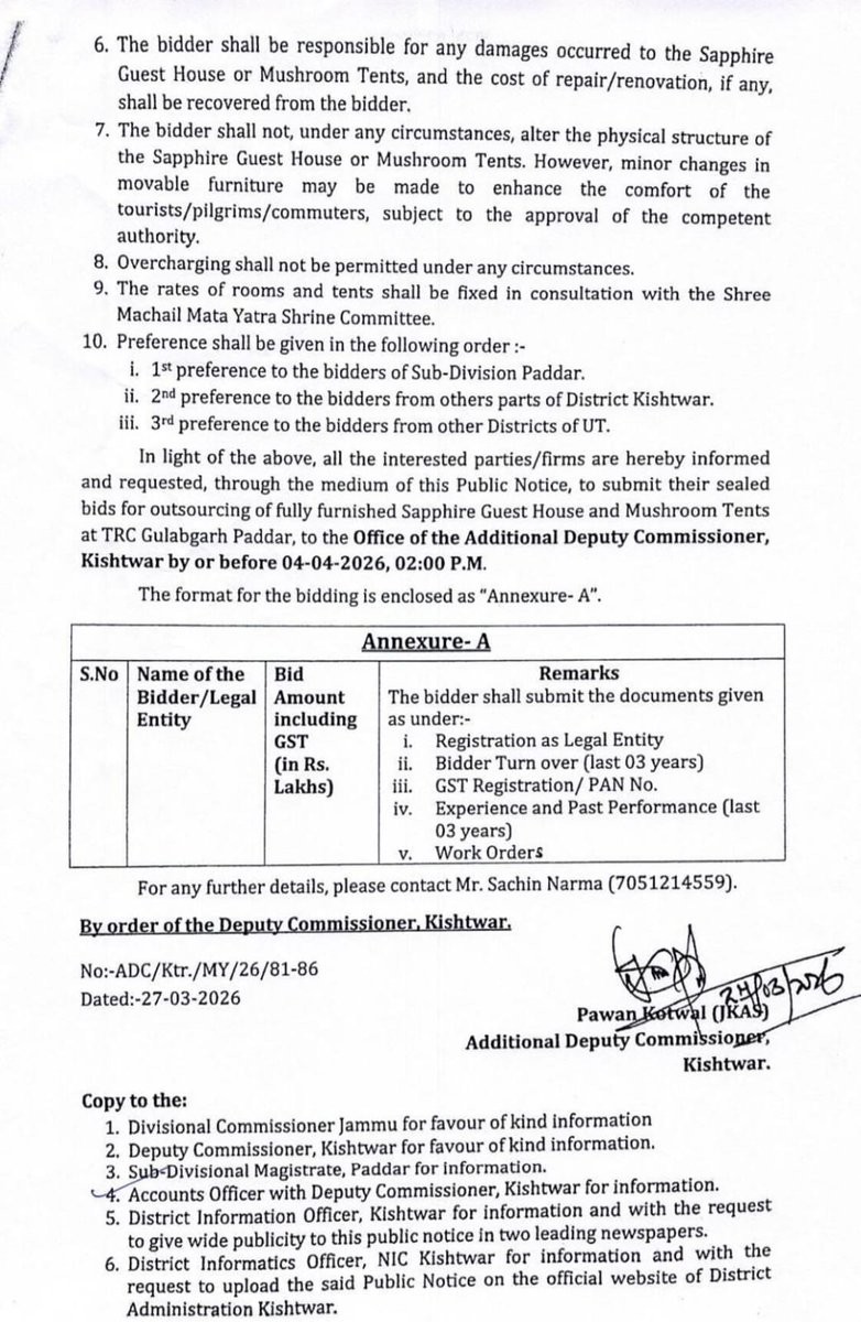 Information & PR, Kishtwar tweet media