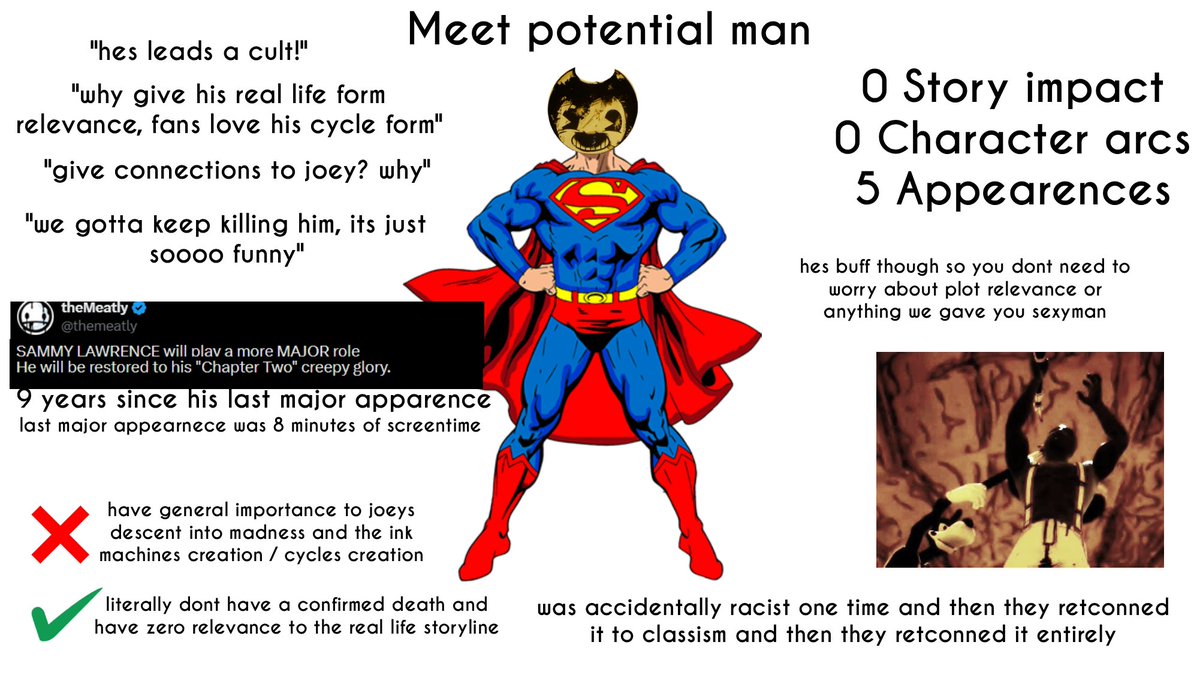 ဗ | Literally Bendy IRL | tweet media