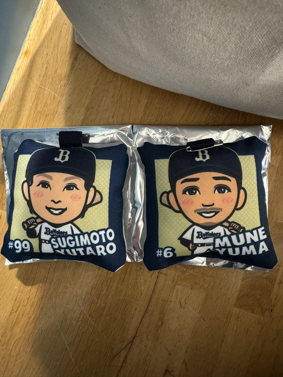 18syk67's tweet photo. オリックス　エアーくじ　B賞　クッションバッジ　買取

【譲】6 宗　99 杉本

【求】買取

本日現地です
郵送も可能
お気軽にお声掛けください

#オリックス
#オリックス買取 https://t.co/TMWO4HF1T5