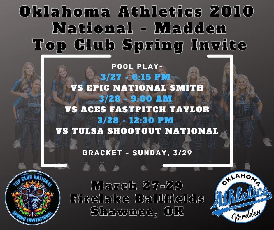 RaeganHodde's tweet image. So glad to be back on the field with my @OKAs2010Madden girls! 💙🖤 Took the W over Epic National Smith 16U 5-3 💪🏻

We wrap up Pool Play tomorrow at 9 &amp;amp; 12:30! Bracket on Sunday! LET’S GO! 💪🏻🔥 #AsAllDay 💙🖤 @TCNfastpitch 

1% better each day! 🥎🔥
#catcherlife #NextLevelReady