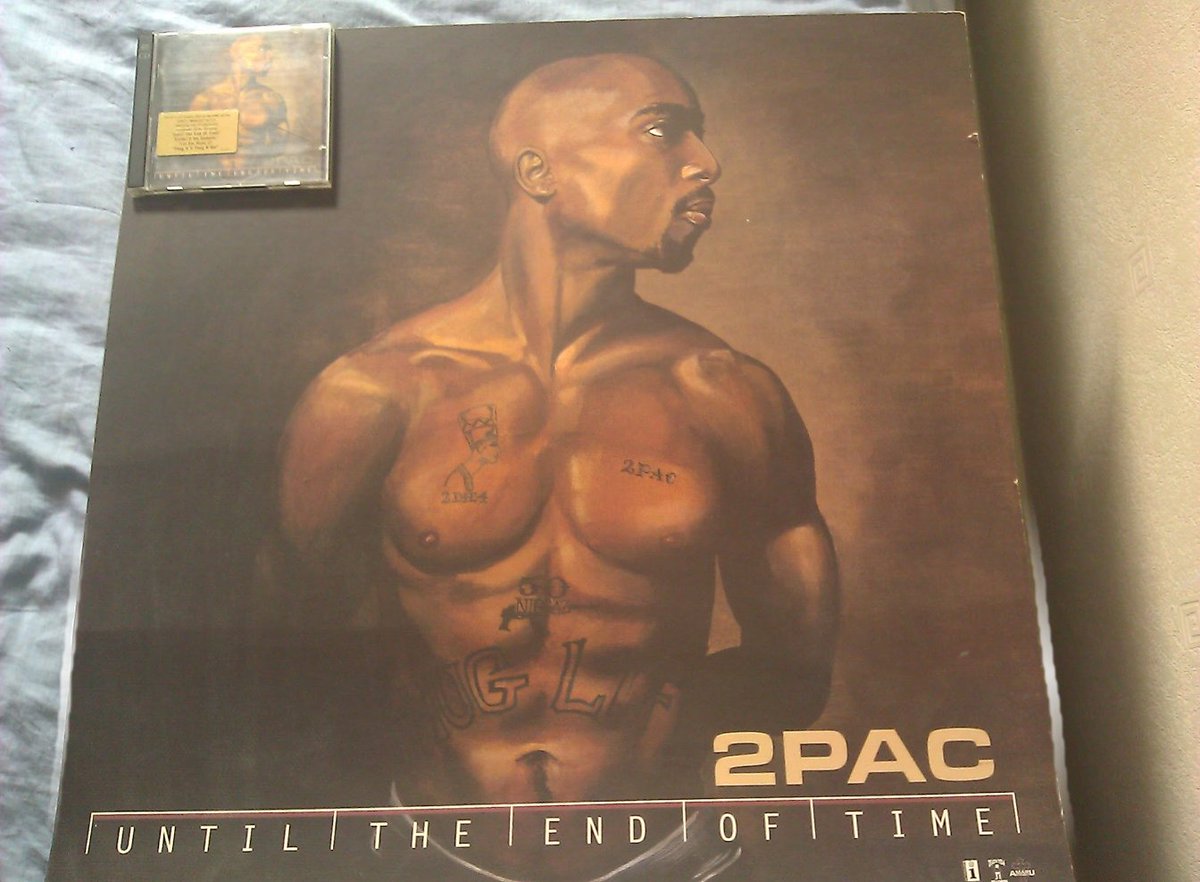 CaseyRain's tweet image. Since it's been 25 years since the album came out.... This was given to my right off the walls of the Interscope Records offices back in 2006 (CD for scale) 💜 #2Pac #UntilTheEndOfTime
