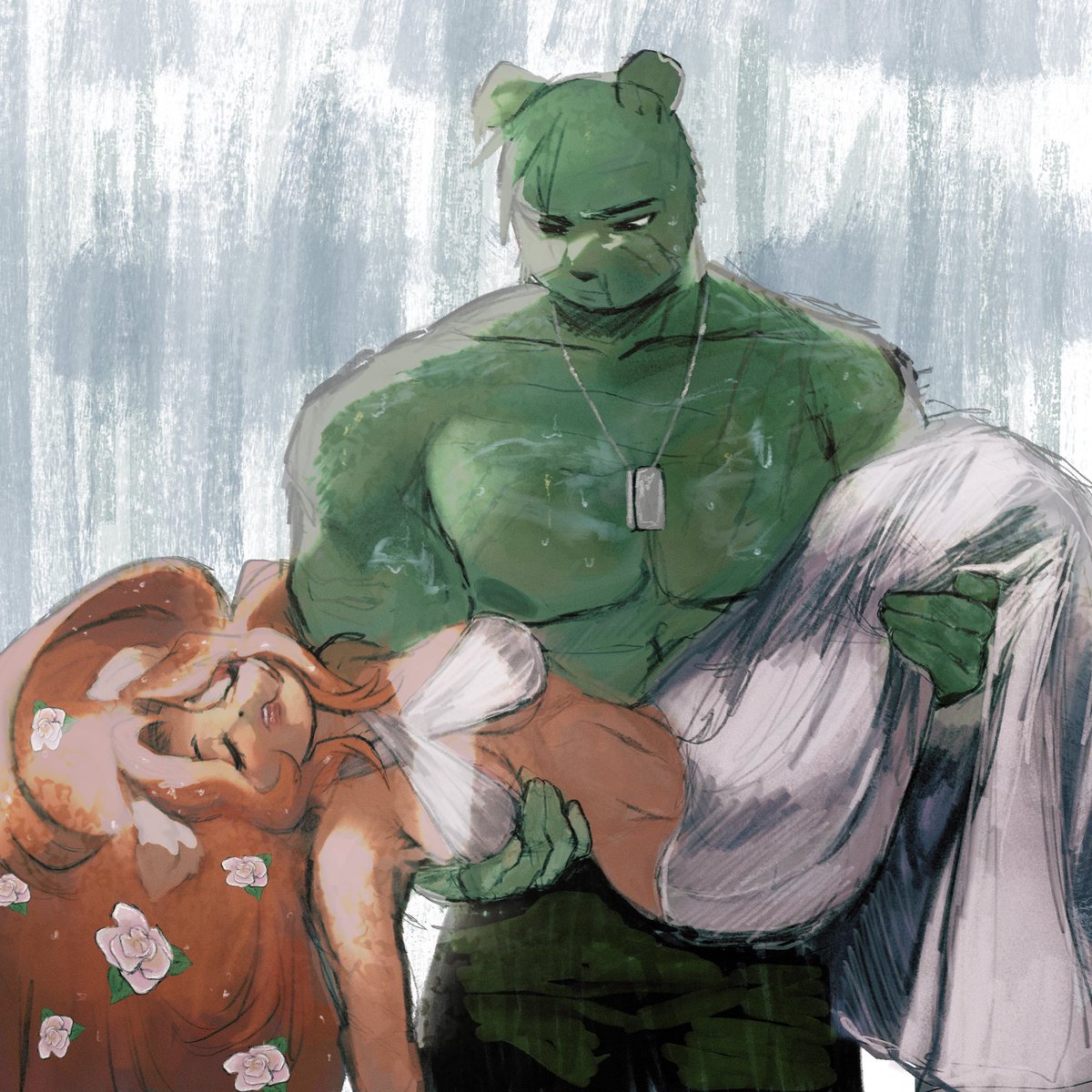 PumpkinNoodle12's tweet image. A late birthday gift for @Mapa_Sandlez4 🎂✨🫶🏽
❤️💚
#flippyxflaky #htf #procreate