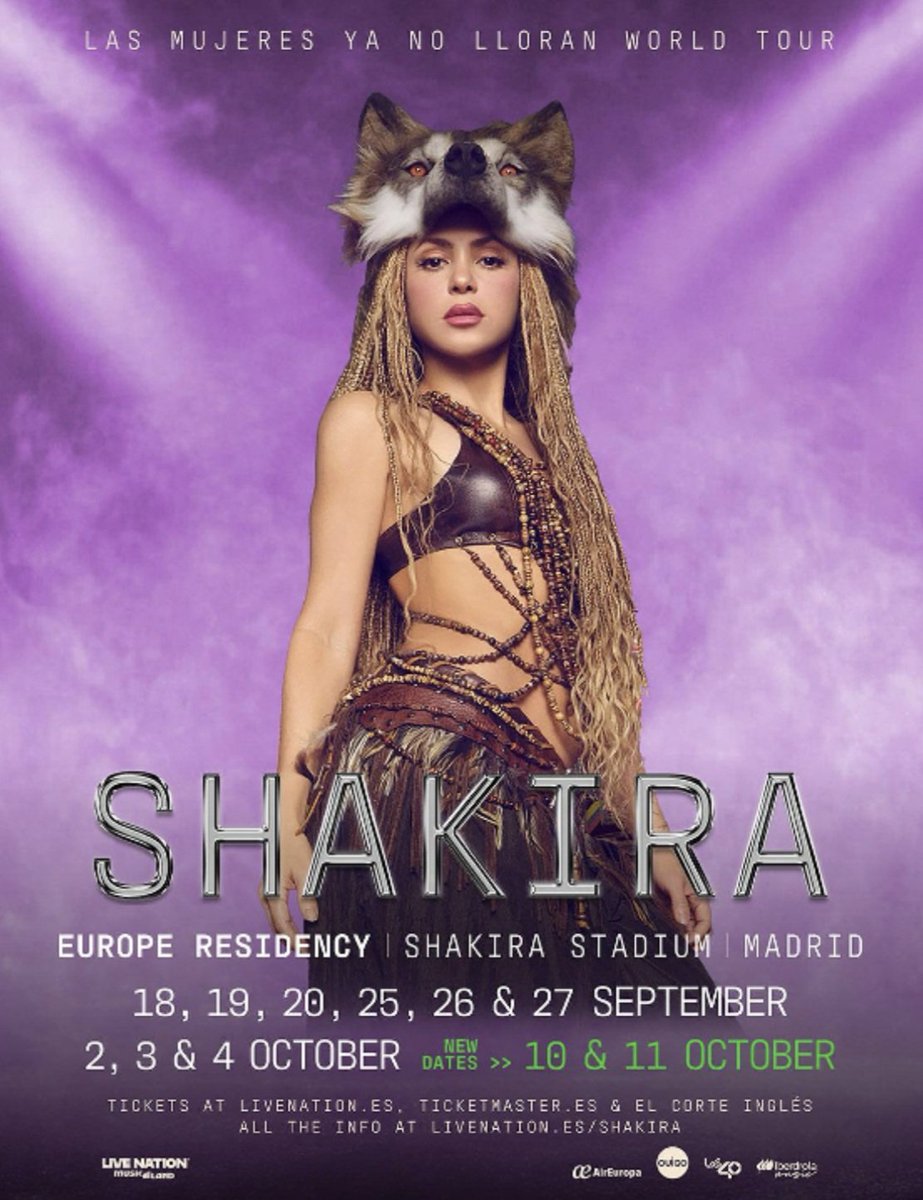 Shakira vuelve a hacer historia al vender más de medio millón de boletos en solo unas horas para su residencia europea en Madrid
<a href="/shakira/">Shakira</a> 
<a href="/SonyMusicLatin/">sonymusiclatin</a> 
<a href="/LiveNation/">Live Nation</a>