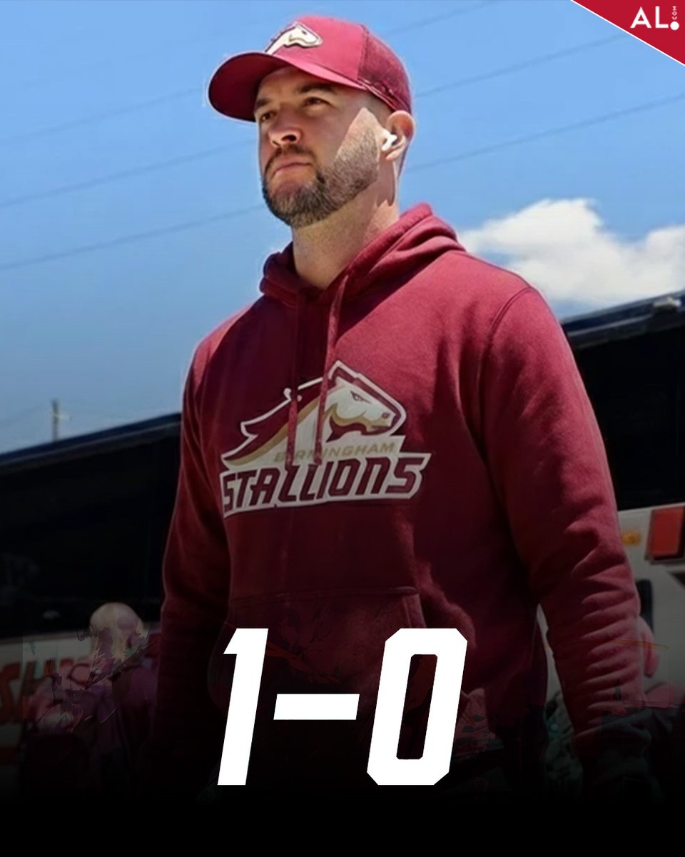 aldotcomTide's tweet photo. Legendary former Alabama QB A.J. McCarron has notched his first win as head coach of the Birmingham Stallions to open their UFL season! https://t.co/T9NEqzcLRg