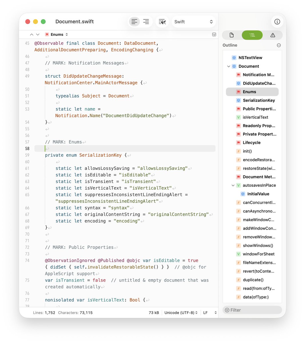 CotEditor's tweet photo. Released the first beta of CotEditor 7.0, the next major update. This version focuses on a substantial update of syntax analysis and also includes changes to the syntax definition format. Some built-in syntaxes are now tree-sitter-based.

https://t.co/P5smc70477 https://t.co/gKfAGMrjn1