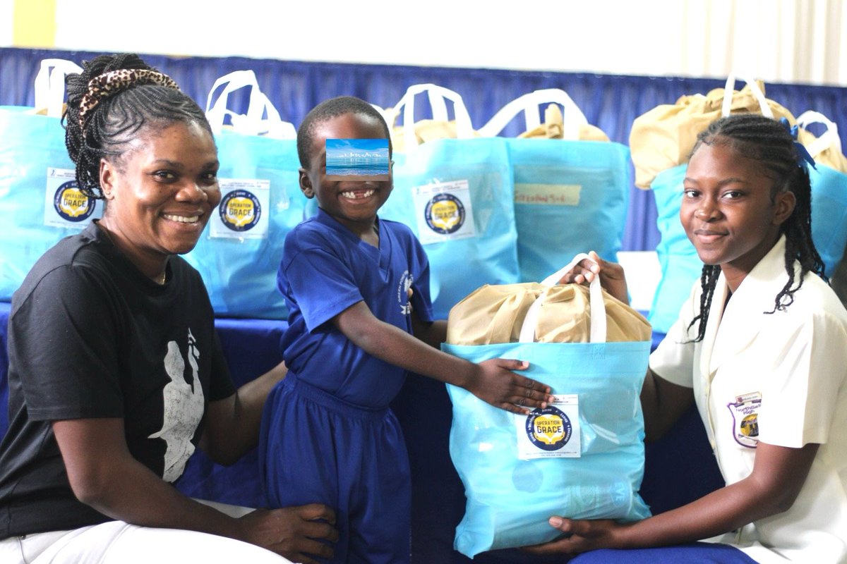 NYFDF's tweet photo. Operation GRACE began Jan 29, 2026 at Green Pond Primary &amp; Infant School in Montego Bay. Volunteers from NYFDF and NorthGate High shared care packages worth J$11,500+ with families impacted by Hurricane Melissa, bringing hope and support.
#OperationGrace https://t.co/W25syGUSjG
