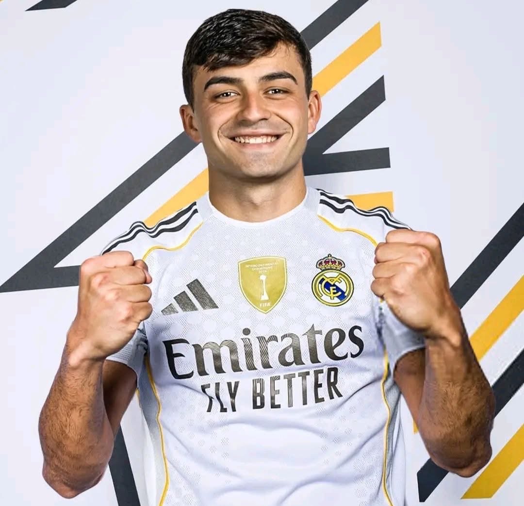 Hazem4315's tweet photo. 26 years without storming Camp Nou and snatching one of their stars… that’s way too long.

Come on, Perez, before you leave — end it with a big one. You started with Figo, finish it with Pedri… and let him be another Galáctico option. https://t.co/auLRl8svDv
