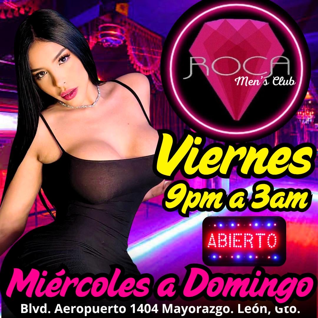 RocaMensClub's tweet photo. Roca Mens Club 🍾💃🏻🍺🎉💃🏻🍾
🕘Miércoles a Domingo de 9:00 pm a 3:00 am. 
📍Blvd. Aeropuerto 1404.  A 6 minutos de Altacia. 📍🛣
#baresleon #antrosleon #León #tabledance #teibolleon #chicasleon #mensclub #altacia #rocamensclub #laroca #poliforum #centronocturno #roca #clubnocturno https://t.co/5AH0lIur24
