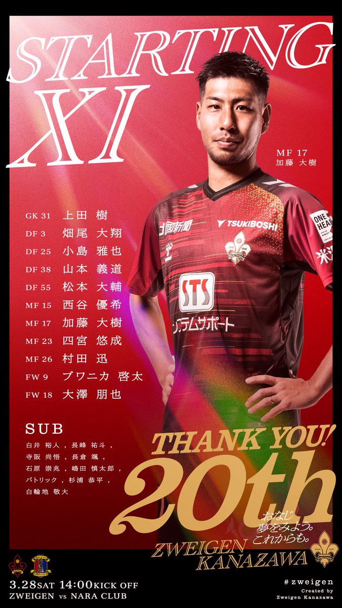 ツエーゲン金沢 tweet media