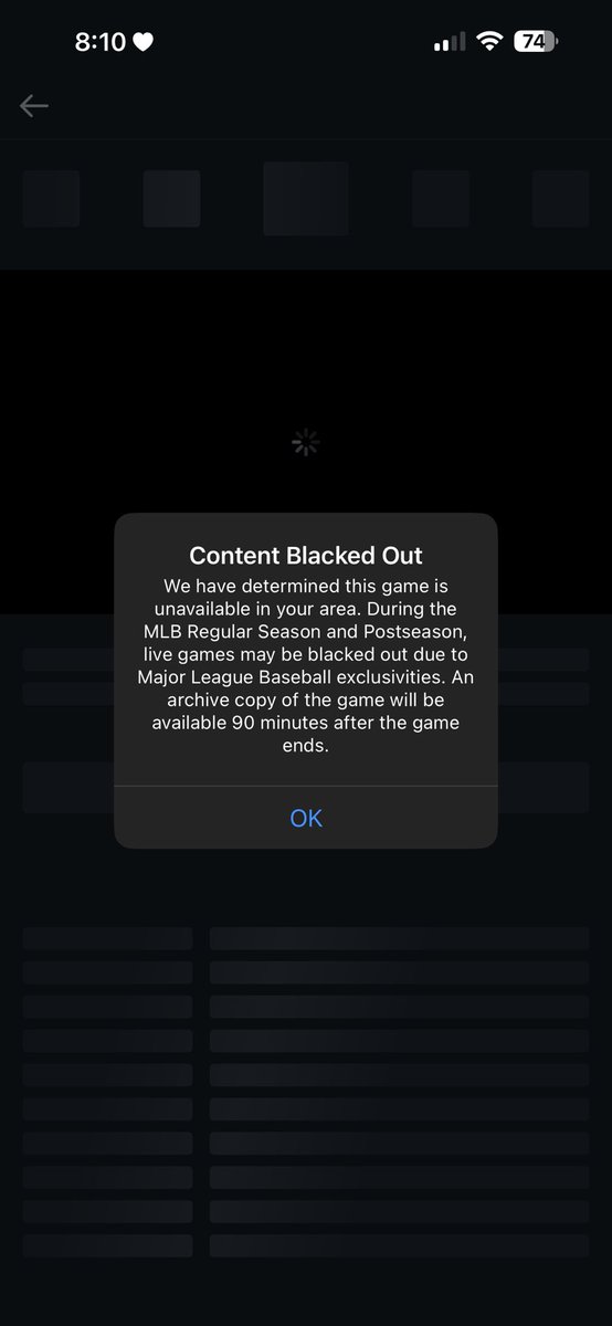 xjaawgex's tweet photo. @Dbacks So sick that even after I paid for the season I still get a blacked out notification https://t.co/afcsZbus8P