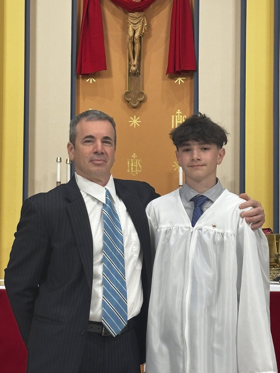 mstephanik's tweet photo. The boys on confirmation day with Uncle Dante https://t.co/ZfxHvtaOrB