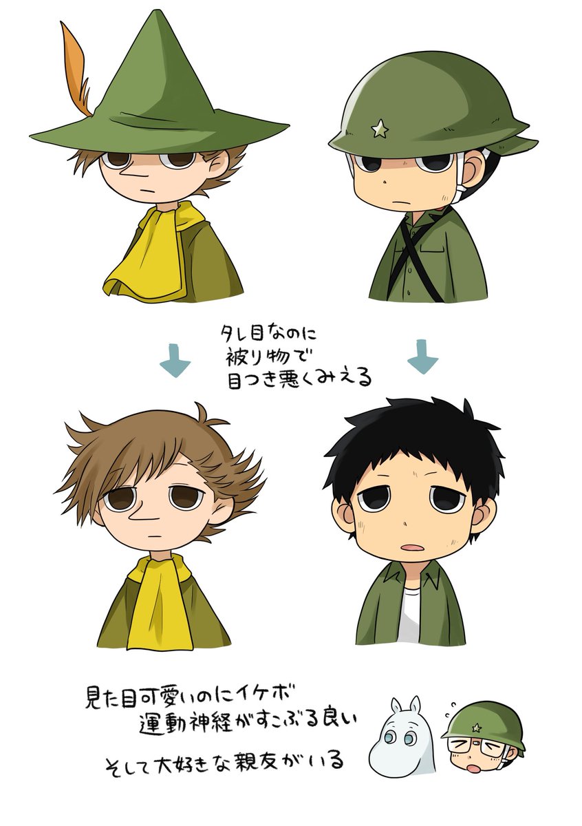 suiminbusoku613's tweet photo. スナフとyskくんなんか似てるなって
 #pgop
 #スナフキン https://t.co/lZmLLzEmfP