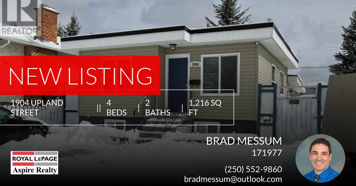 bmessum's tweet photo. 📍 New Listing 📍 Take a look at this fantastic new property that just hit the market located at 1904 Upland Street in Prince George. Reach out here or at (250) 552-9860 for more information

#royallepageaspirerealty #royallepage #... https://t.co/ctvceVGlSz https://t.co/1eGLBNNnXk