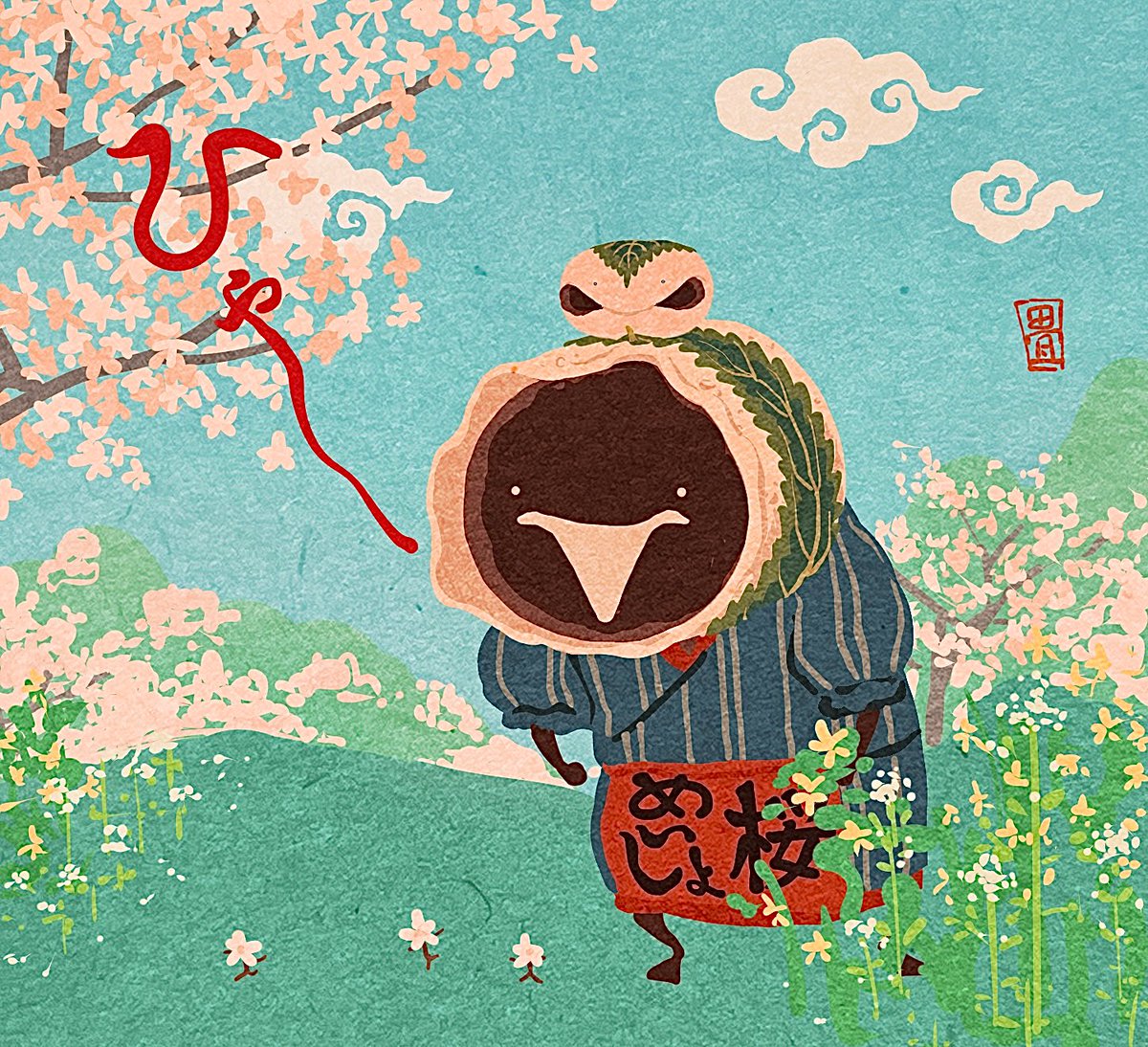 奇声を発する桜もち。