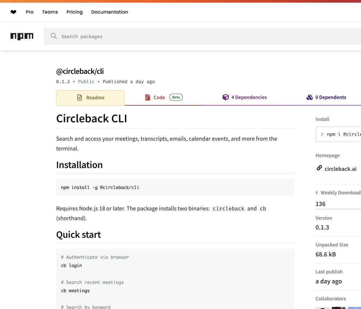 ずっとMCPで繋いでたCircle backのCLIがでてた！！
ブォオオオオオオオ！！

試してみてよかったら乗り換えてみます

npmjs.com/package/@circl…