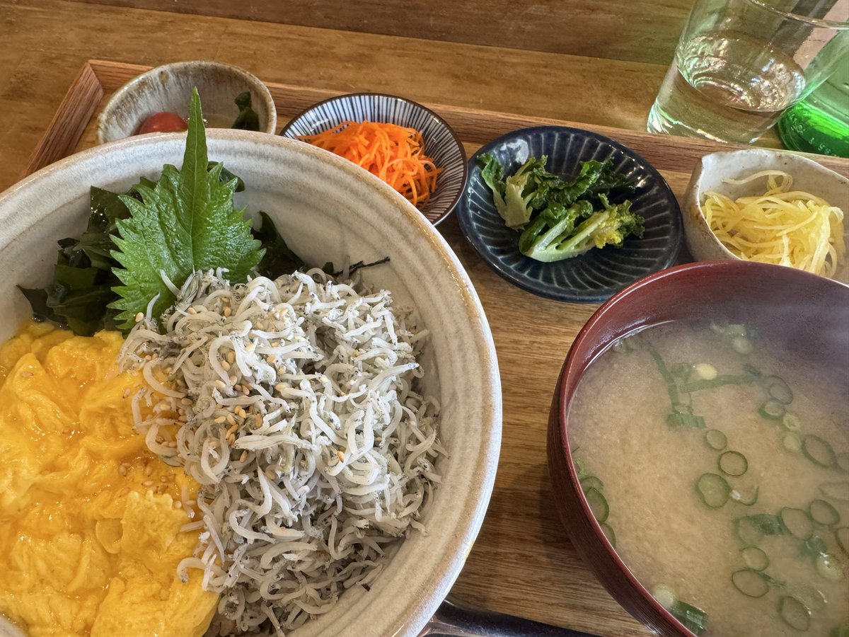 inetsh's tweet photo. 食堂めぐる『釜揚げしらすとトロトロたまご丼』＠松陰神社前 https://t.co/toOi26ywhV