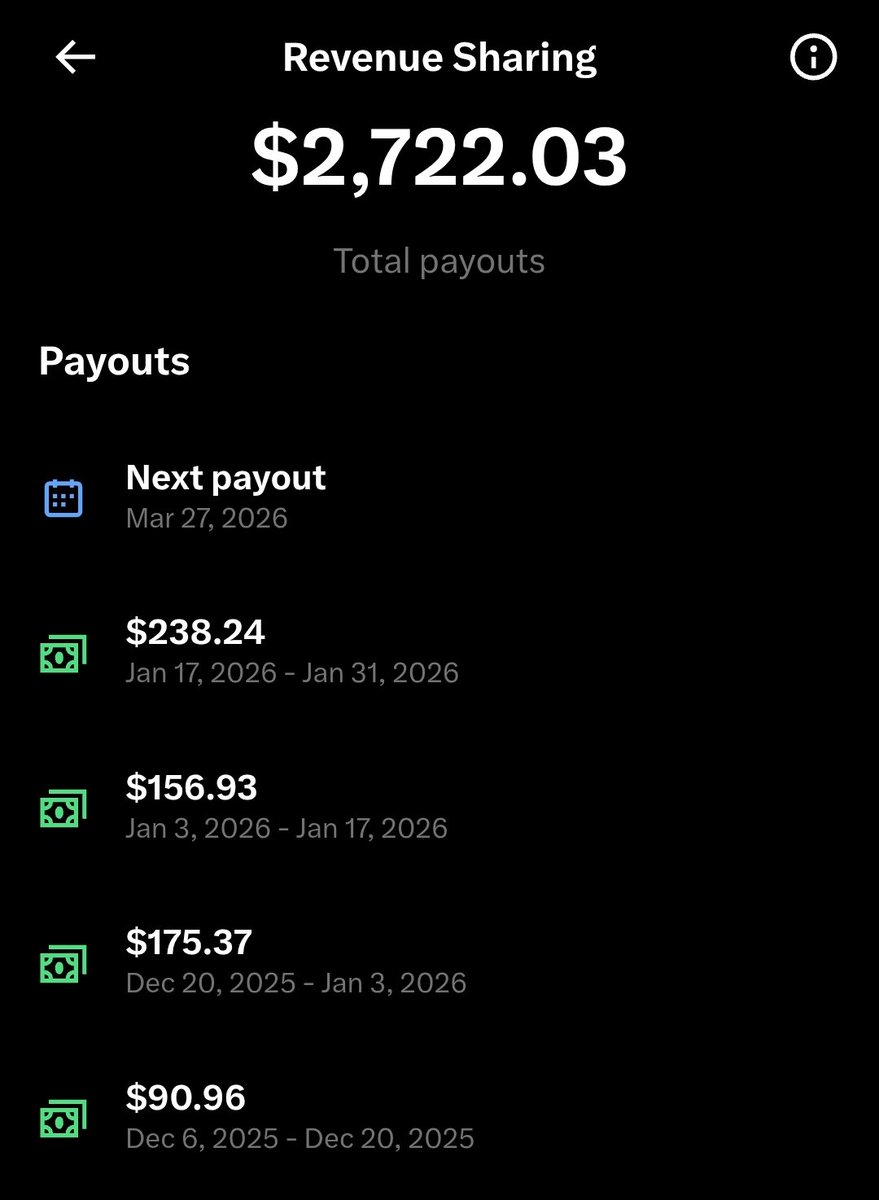 X paying everyone but still I am grinding on X. I believe X won't disappoint me.