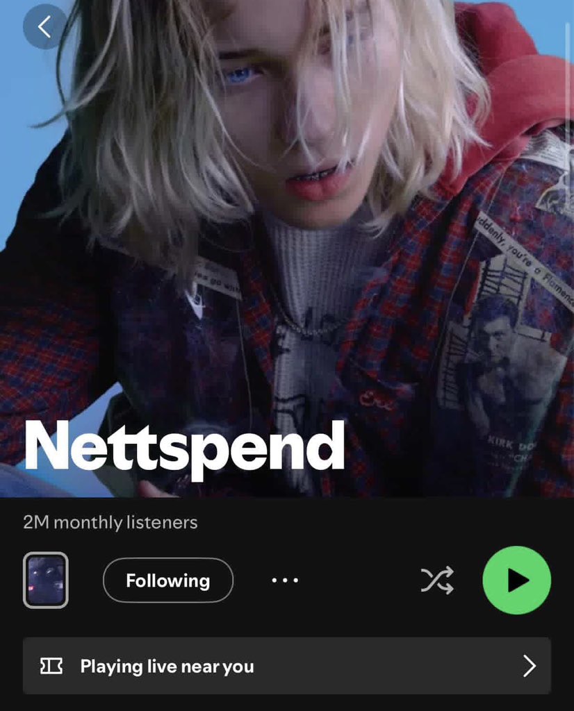 42CEO_'s tweet photo. For the first time ever, Nettspend has surpassed 2 million monthly listeners on Spotify ‼️🔥 https://t.co/U6cZ7SgKxl