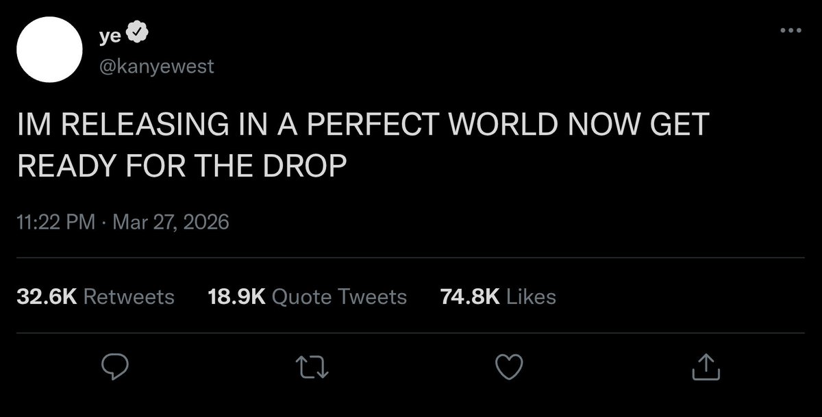 2mpools's tweet photo. #ye says In A Perfect World/CUKKK is gonna be coming out confirmed by me #inaperfectworld #Album #news #yenews https://t.co/fMPwLTrg8m