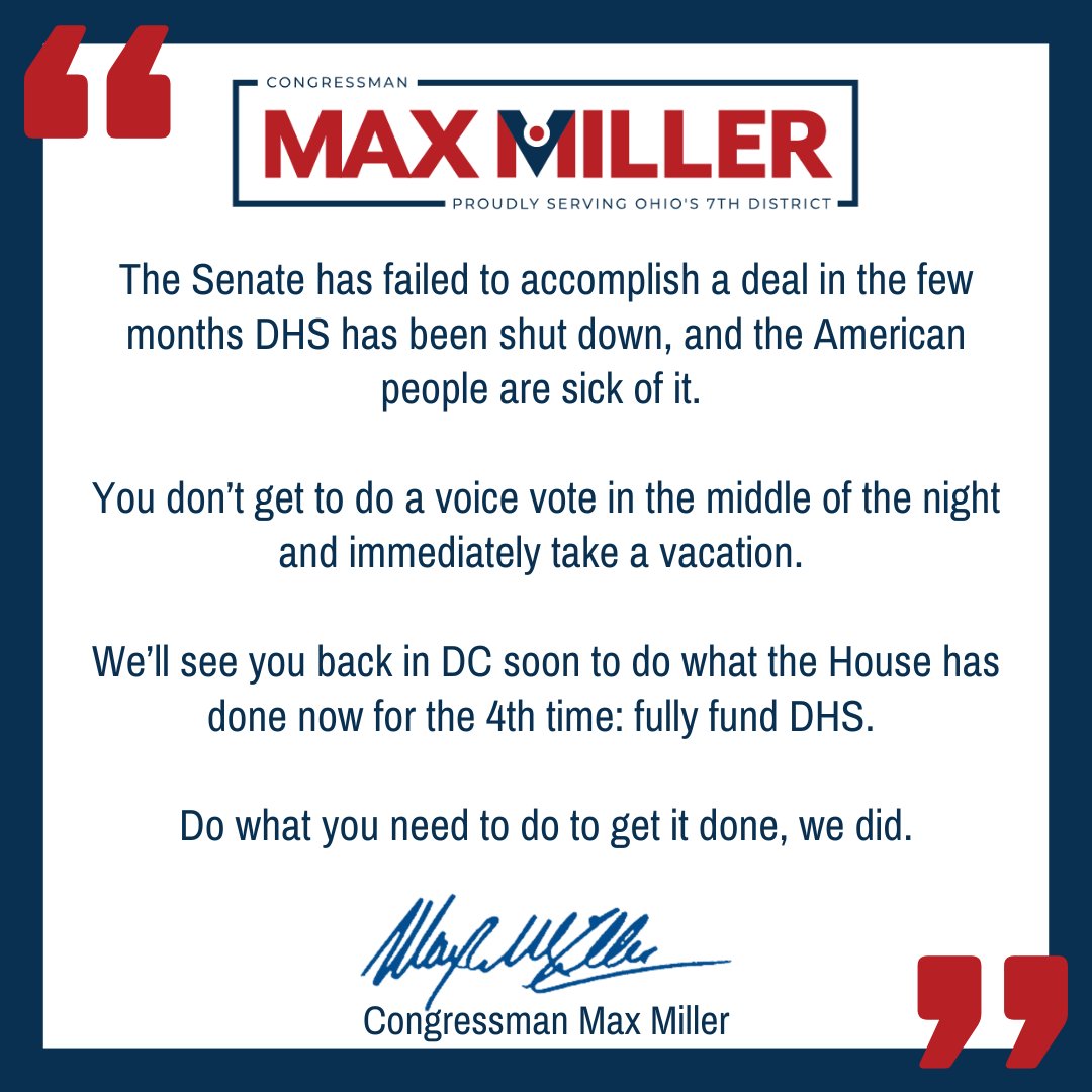Congressman Max Miller tweet media
