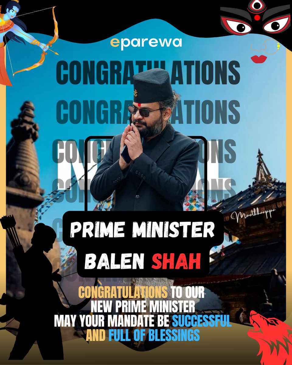 eparewaa's tweet photo. New faces, new responsibilities.
Congratulations to all ministers and Balen Shah.
Now it’s time to deliver, not just promise.
–eparewa 🇳🇵 https://t.co/kViEJ39yqO