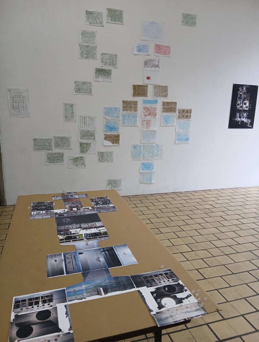 tamao_h's tweet photo. 藝大・AA Dip11。壁・床を展開する連続フロッタージュ＋3Dスキャンを折り込んだ紙模型、全オブジェクトのログ＋カード化、異なる実測手法による断面＋立面、経営する老夫婦のタイムライン＋番台・ボイラー室の静・動的構図化を通して、神楽坂・熱海湯の空間性が鮮明に浮かび上がるWSだった。 https://t.co/VlNqiTaAYA
