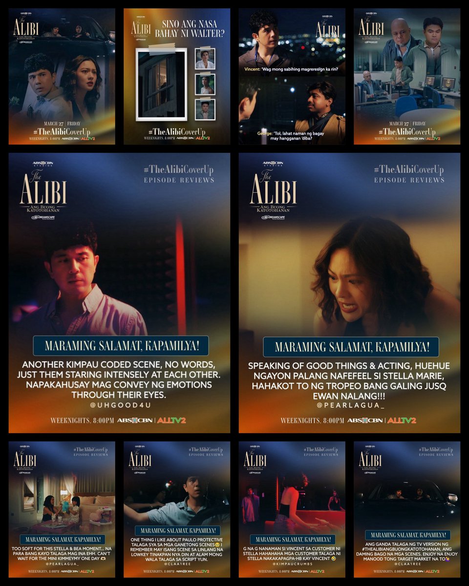 BinJin2019's tweet photo. WAIT… WHAT?! 😱
Plot twist off-screen 👀
The Alibi sliding into the 8:45 slot starting April 6 😳
#TheAlibiCoverUp
The Alibi Pagtakpan 
#LastNightRecap
📸🎥:ABS-CBN🫶 https://t.co/B1PKdGqQHN