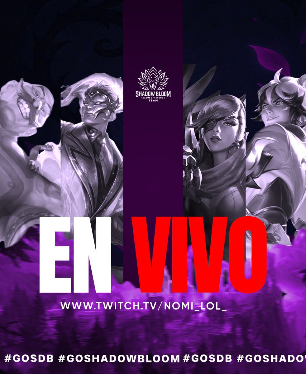 BloomGaming__'s tweet photo. 🟣ESTAMOS EN VIVO
Acompáñanos en nuestro último encuentro de la @LigaValkyria en esta fase de grupos.
📺 https://t.co/YZ7bYUZsJi
#GoSDB #GOSHADOWBLOOM https://t.co/cv9xG5CUnu
