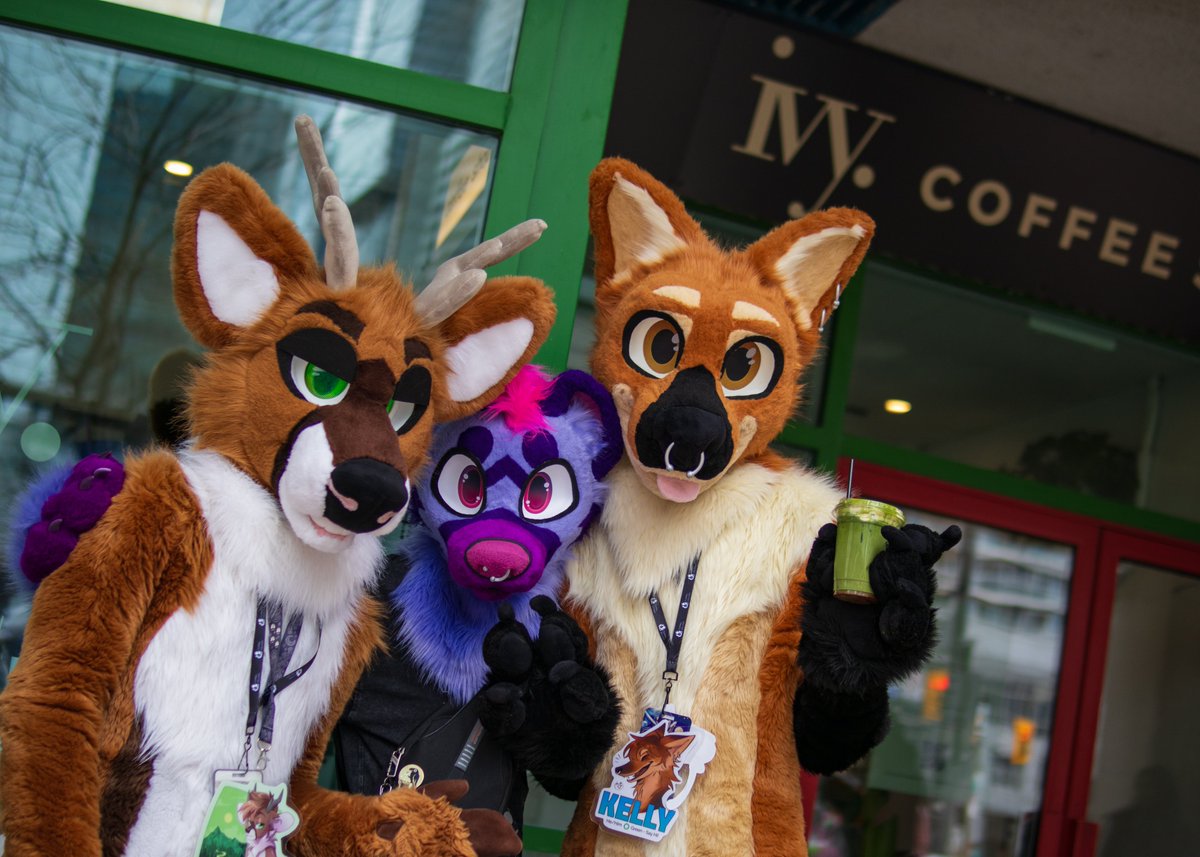 kellyfloof's tweet photo. just a dogboy twink and his matcha 🌿

thanks for adventuring with me at #furnalequinox @CynInle 🦌 @Chaiyeena 🐾 #fursuitfriday 

📸  by @TheKineticStorm https://t.co/jSSevKkmXV