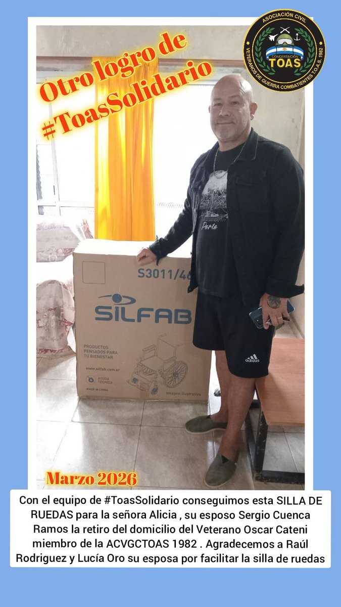 ToasPrensa's tweet photo. #ToasSolidario en este caso con la entrega de una silla de ruedas para la señora Alicia. https://t.co/JsNUaKyiKD https://t.co/mAXc3I0TZ2