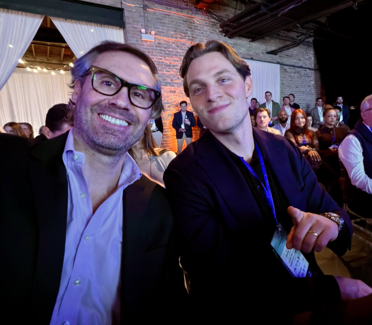 Chris_Deutsch's tweet photo. Incredible night for @OWLSLAX at the 10th annual Night Owl

Inspiring words by OWLS student-athletes and @OWLSCoachA in front of a packed house

Was good to hang with my buddy, @NDlacrosse alum &amp; @PLLChaos  monster @SergPerkovic

Thx @MichaelRabil @PaulRabil @PLL_Assists 🦉🥍❤️👊 https://t.co/keX3tM9jyo