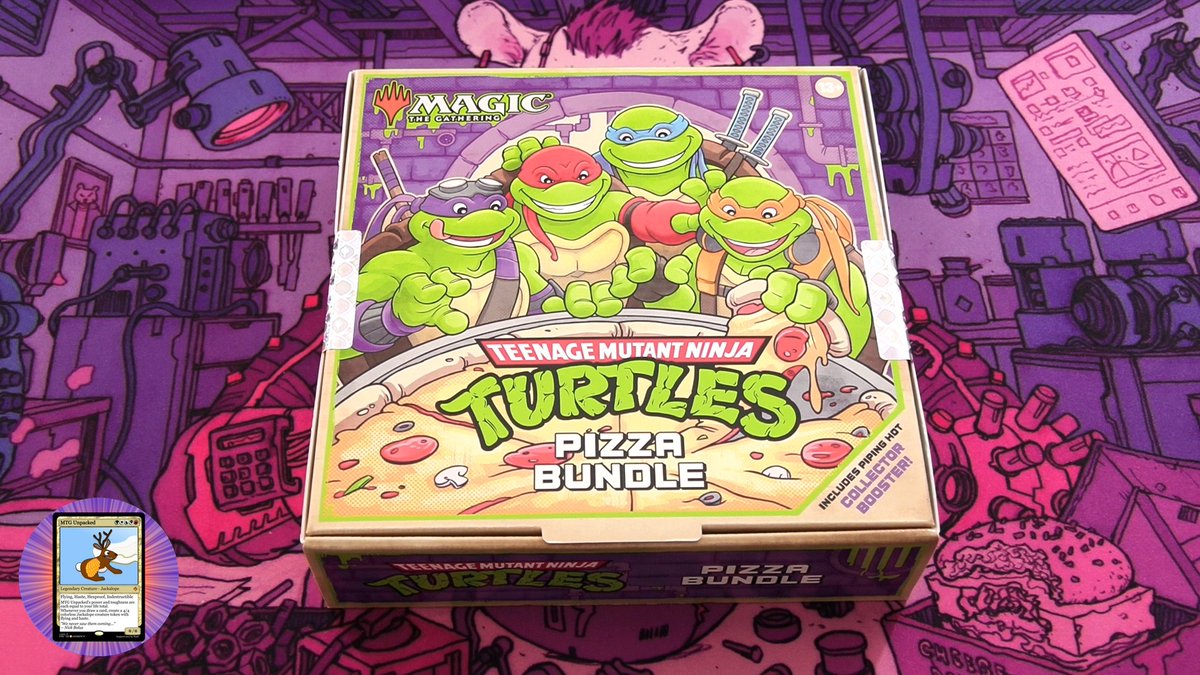 mtg_unpacked's tweet image. MTG TMNT Pizza Bundle Unboxing - AWESOME PACKAGING! #mtg #magicthegathering #magictcg #magic #tmnt