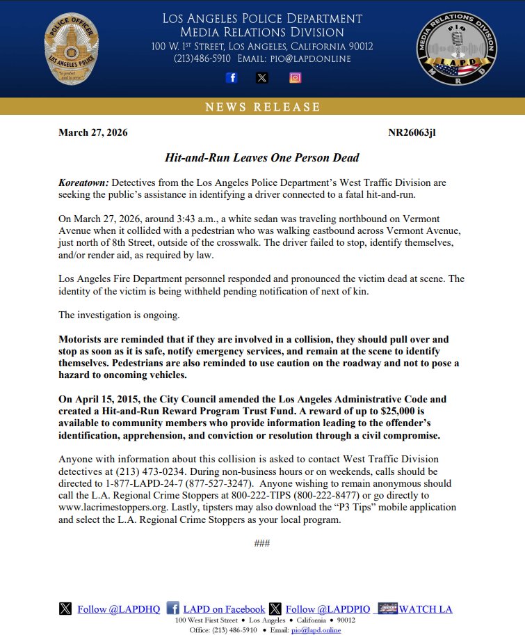 LAPD PIO tweet media