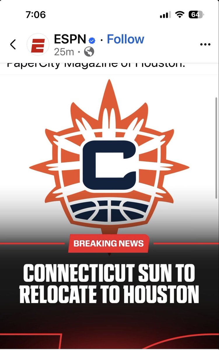 RealChrisyb's tweet photo. Is it something CT taxed? First Bridgeport Islanders 🏒(former Soundtigers) leaving for Canada 🇨🇦 &amp; now Connecticut Sun 🏀going to Texas! https://t.co/RO3x7Db0Fo