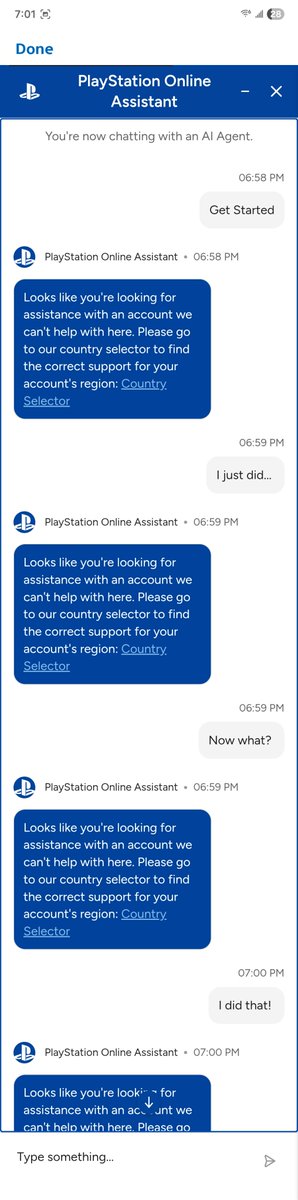 dubwilliams's tweet photo. @AskPlayStation Being told to choose my correct country...choosing said country 5 times now...and still being told to choose the correct country...makes me extremely unhappy- I don't wanna be unhappy. Can u just explain to me why there's a tax on my subscription payment please? https://t.co/UJ3Nwc0Oir